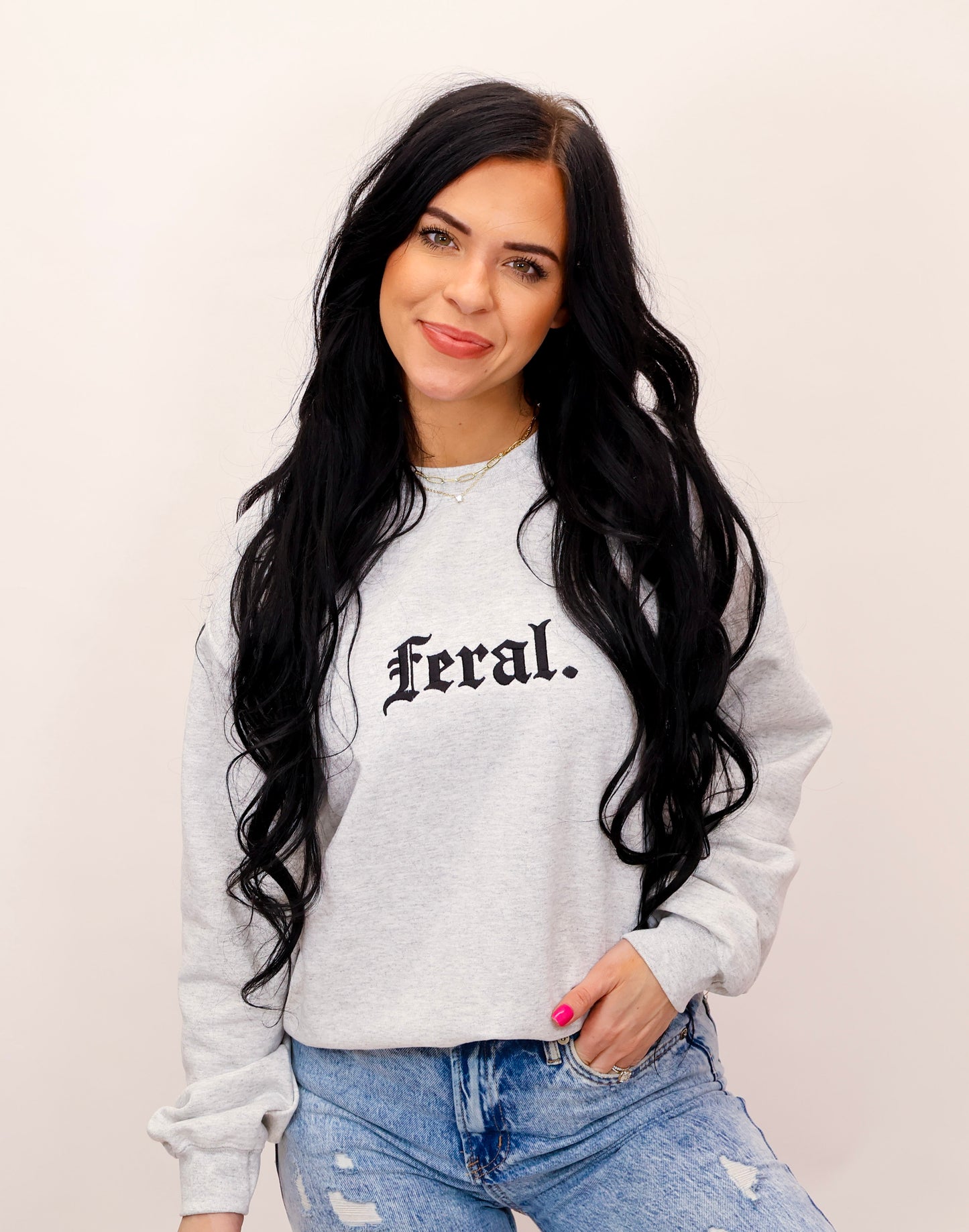 Moody Edgy Embroidered Sweatshirts