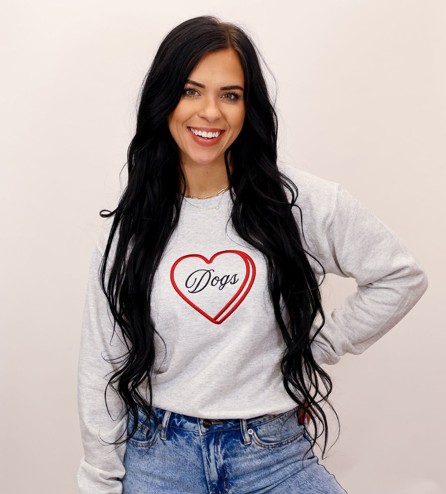 Dogs, Coffee or Books Conversation Heart Embroidered
